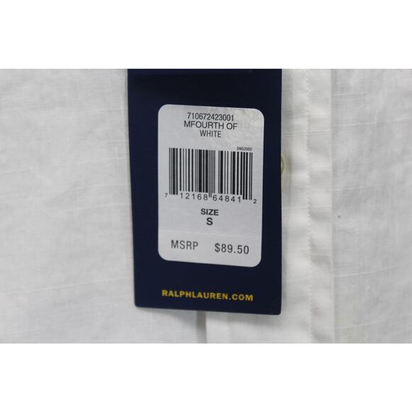 Polo Ralph Lauren USA Flag Linen Blend Button Shirt Mens Size Small NEW - Picture 5 of 8